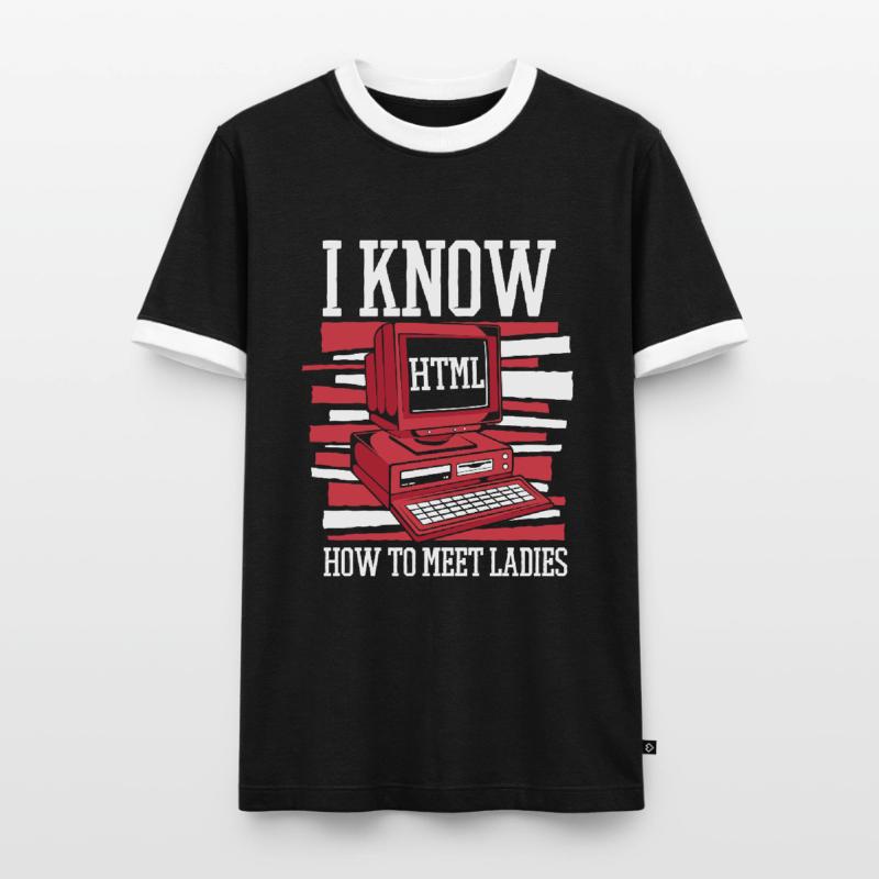Je sais chaud pour rencontrer des dames Developer Coder T-shirt contrasté Homme