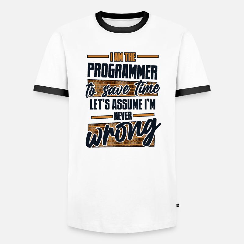 Programmeur Supposons que je ne me trompe jamais de codeur T-shirt contrasté Homme