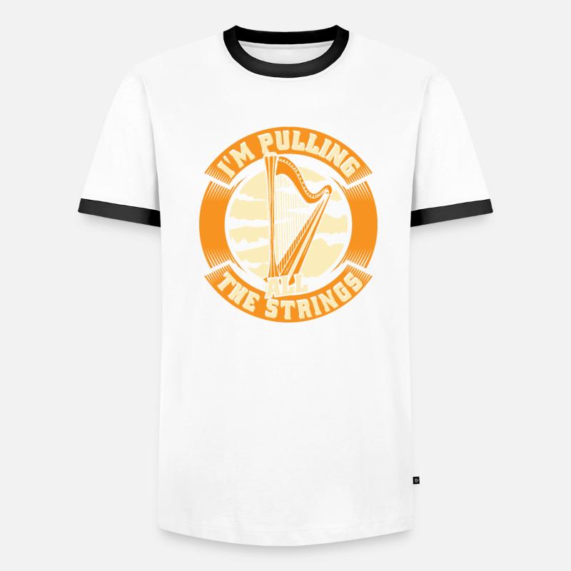 I'm Pulling All The Strings Harp Concert Harp Men's Ringer Shirt