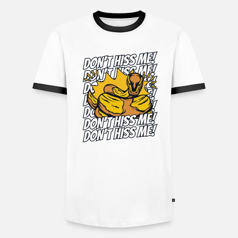 Don't Hiss Her Schuppenkriechtiere Python Banana Männer Kontrast-T-Shirt