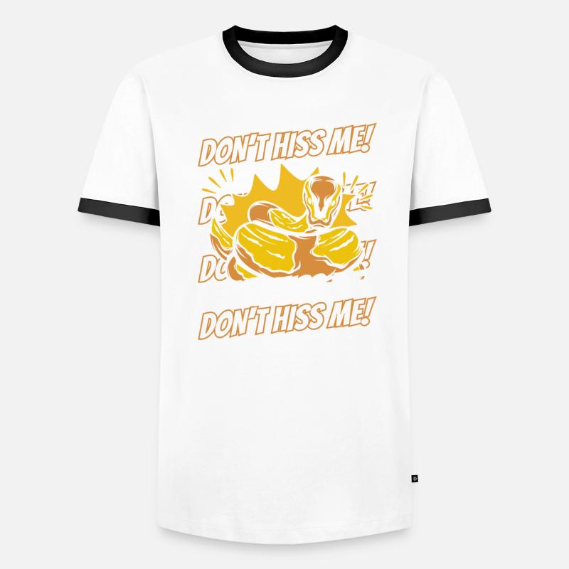Don't Hiss Her Schuppenkriechtiere Python Banana Männer Kontrast-T-Shirt