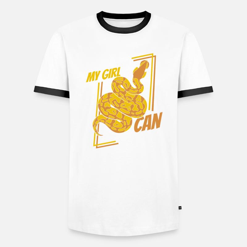 Ma fille peut vous presser Python Snake Banana T-shirt contrasté Homme