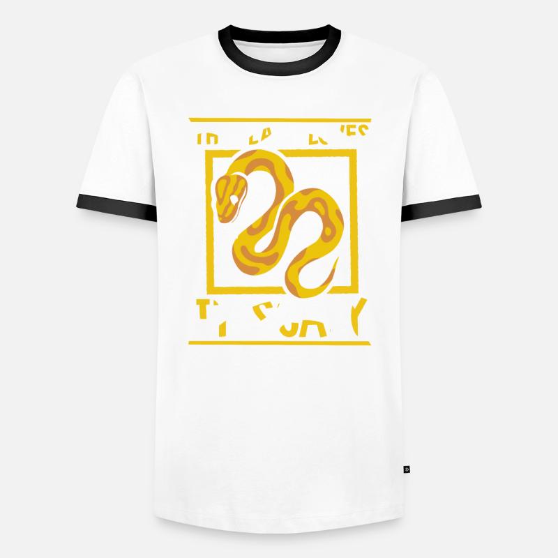 Cette dame l’aime Scaly Python Snake Banana T-shirt contrasté Homme