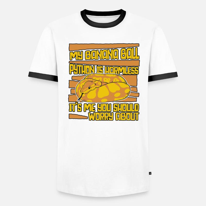 It's Me You Should Worry About Python Banana Ball Männer Kontrast-T-Shirt
