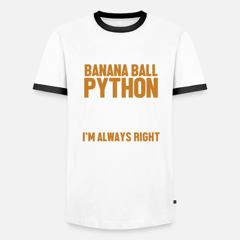 Banana Ball Python Let's Assume I'm Right Banana Männer Kontrast-T-Shirt