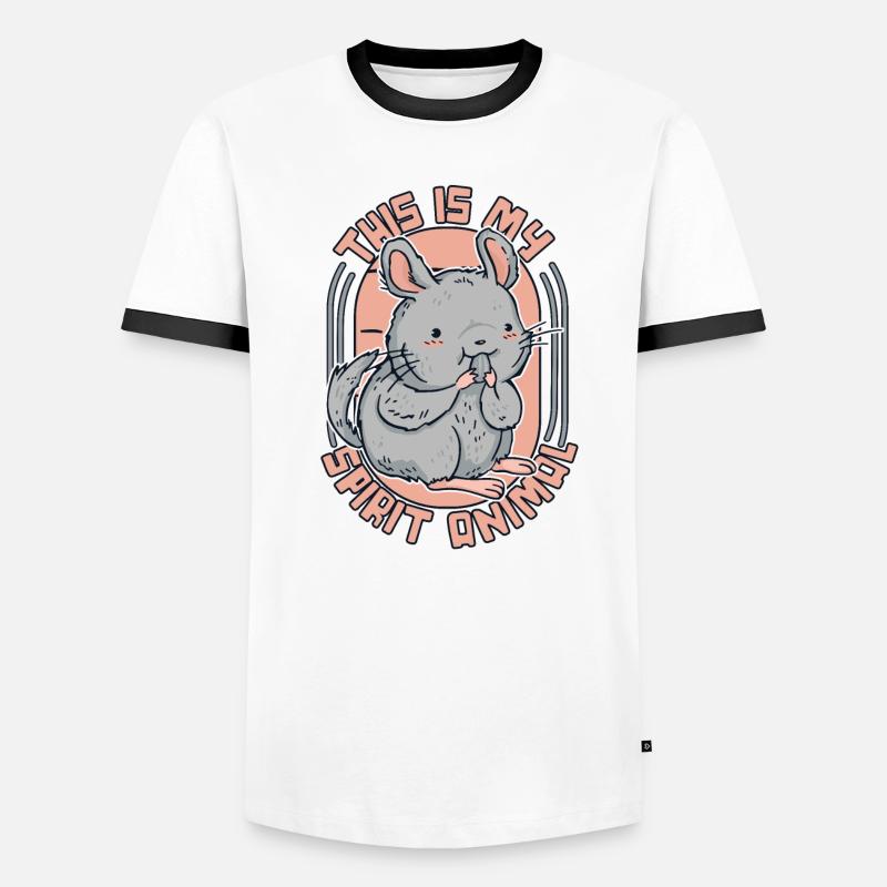 C’est mon animal à queue courte longue queue T-shirt contrasté Homme