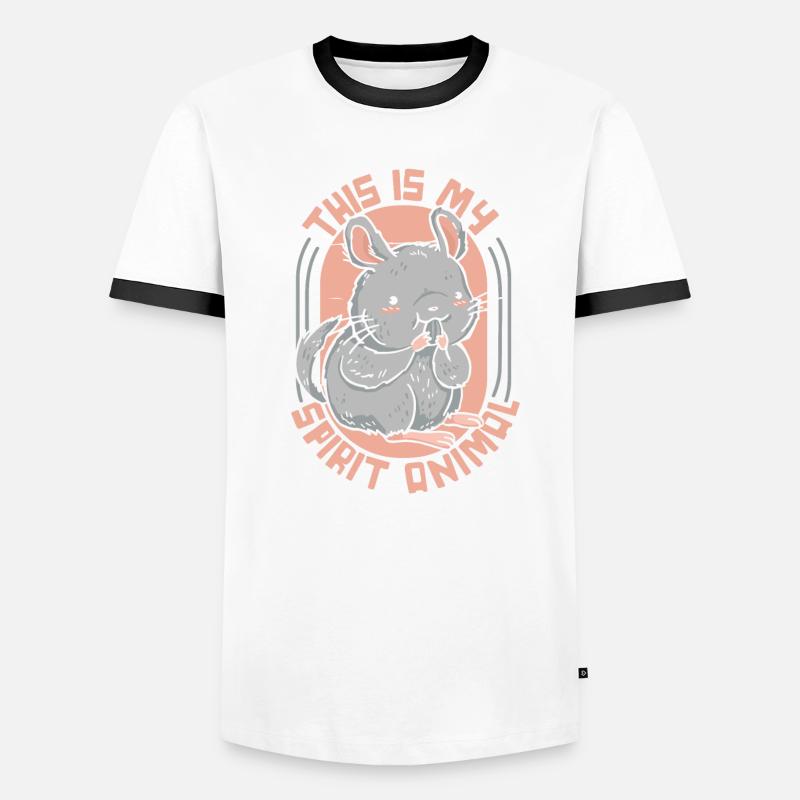 C’est mon animal à queue courte longue queue T-shirt contrasté Homme
