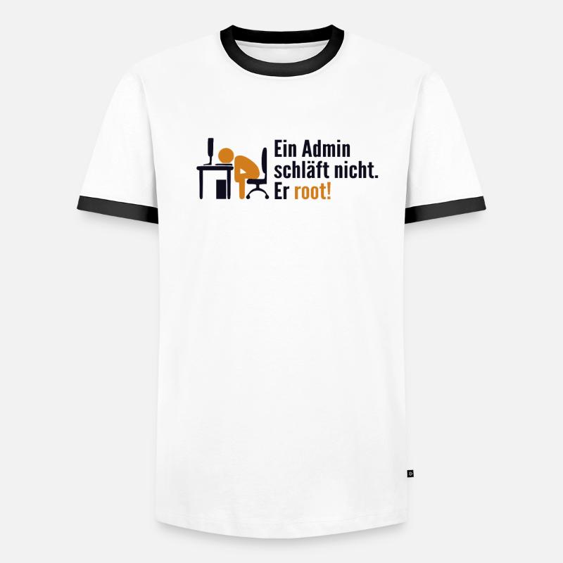 Ein Admin Schläft Nicht Er Root Admin Männer Kontrast-T-Shirt