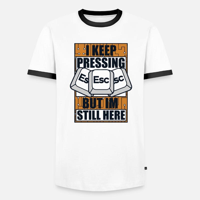 I Keep Pressing Esc Informatiker Admin Men's Ringer Shirt