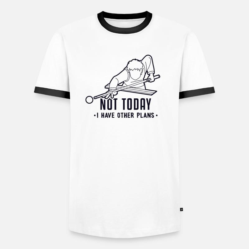 Pas aujourd’hui Billard de billard de table de billard T-shirt contrasté Homme