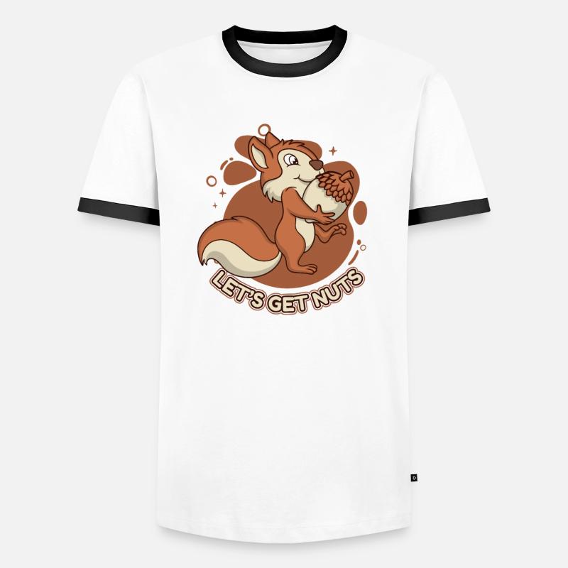 Let's Get Nuts Squirrel Fox Squirrel Squirrel Men's Ringer Shirt