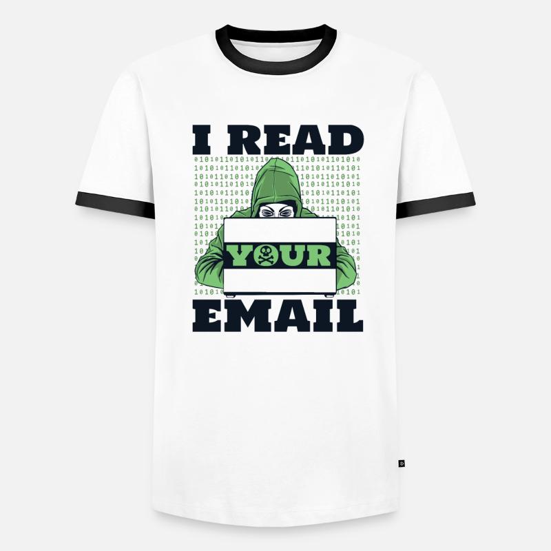 Je lis votre e-mail Sniffer Social Engineering T-shirt contrasté Homme