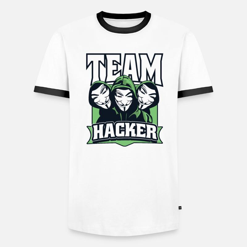 Team Hacker Social Engineering Phishing Sniffer Men's Ringer Shirt