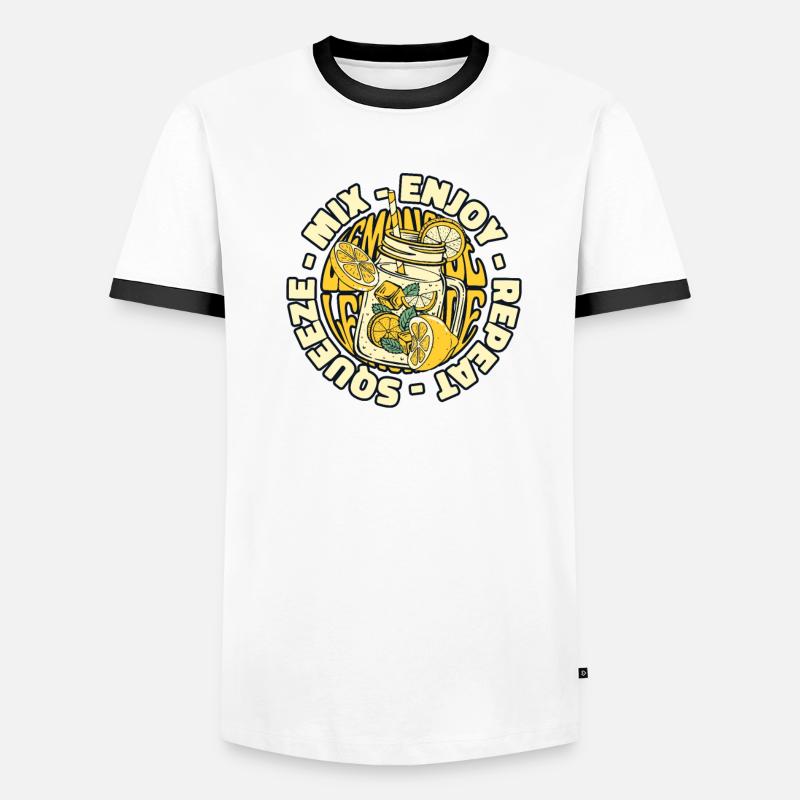 Squeeze Mix Enjoy Repeat Lemonade Lovers Men's Ringer Shirt