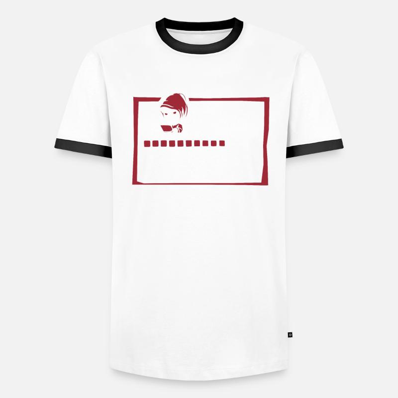 Hacker Loading Phishing Sniffer Social Men's Ringer Shirt