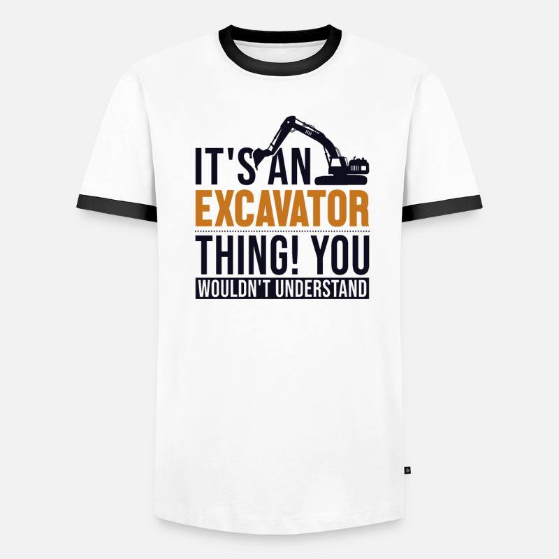 C’est une chose de pelle hydraulique Grue sur chenilles à cycle d’utilisation T-shirt contrasté Homme