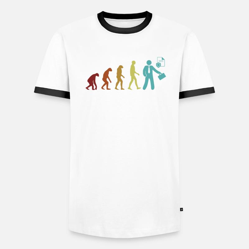 Agent d’assurance Évolution Soins de santé Vie T-shirt contrasté Homme