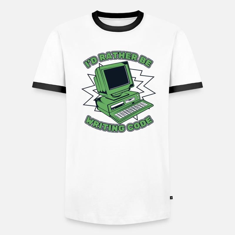 Je préfère écrire du codeur développeur de code T-shirt contrasté Homme