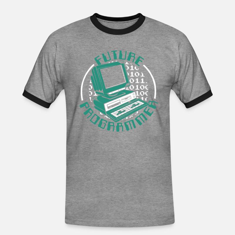 Future Programmer Softwareingenieur Developer - Männer Kontrast-T-Shirt - Grau meliert/Schwarz
