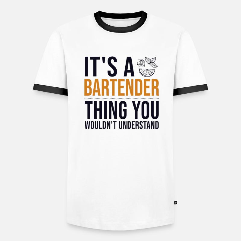 It's a Bartender Thing Barman Bartender Barmaid Men's Ringer Shirt