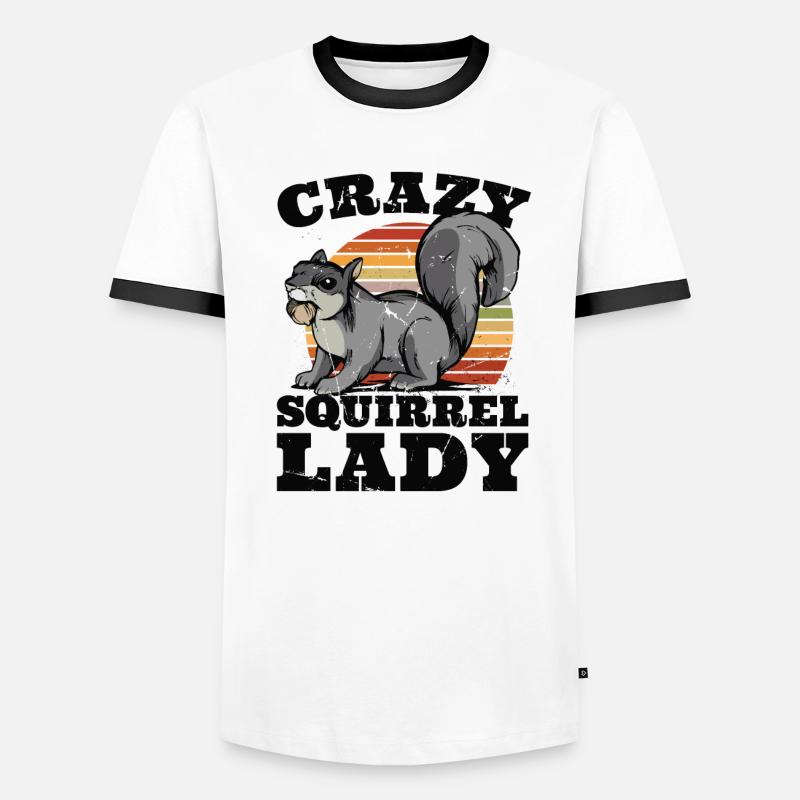 Crazy Squirrel Lady Squirrel Fox Squirrel Men's Ringer Shirt