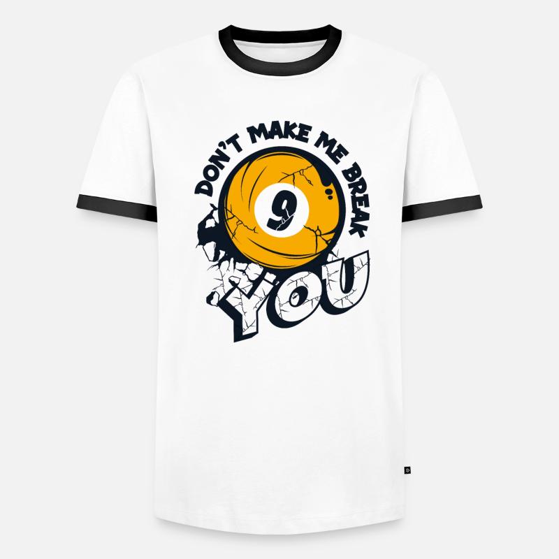 Ne me fais pas casser ta table de billard de billard T-shirt contrasté Homme