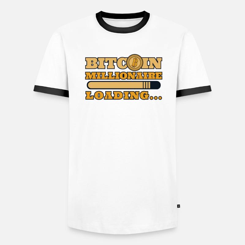 Bitcoin Millionaire Loading Blockchain Crypto Männer Kontrast-T-Shirt