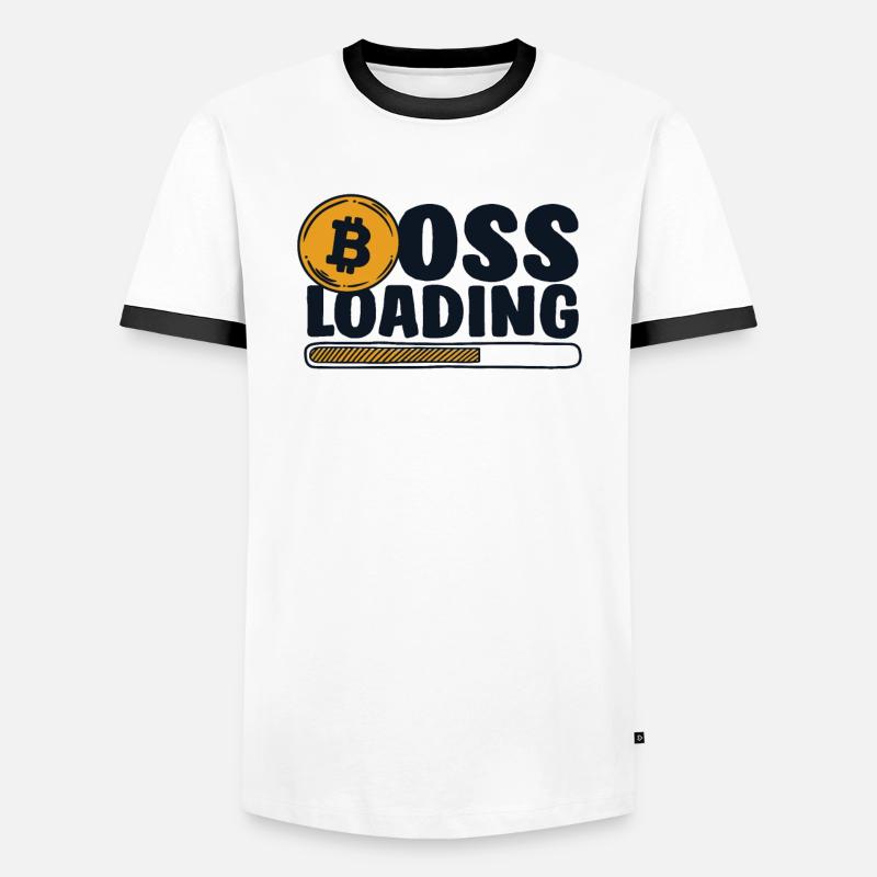 Loading Crypto Kryptowährung Blockchain Männer Kontrast-T-Shirt