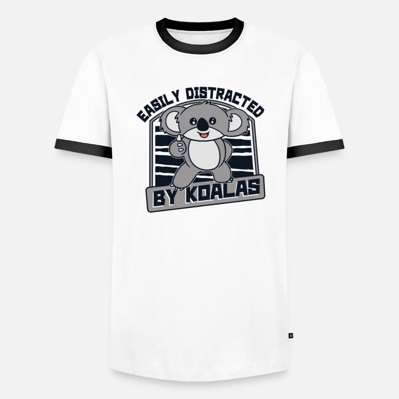 Facilement distrait par les koalas Koalabear Eucalyptus T-shirt contrasté Homme