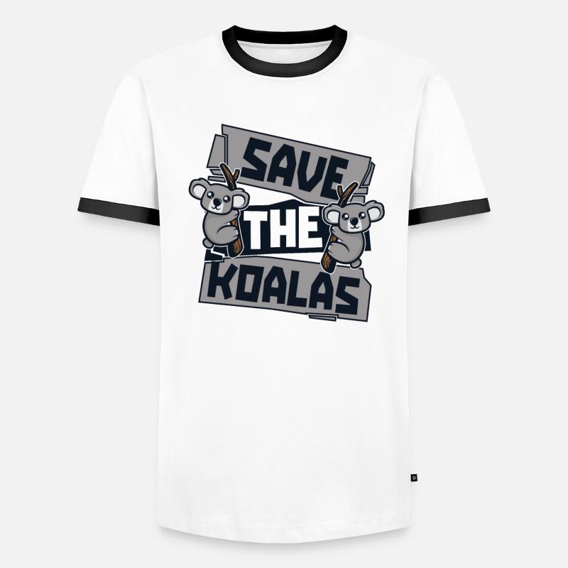 Save The Koalas Koalabear Eucalyptus Lover Koala Men's Ringer Shirt
