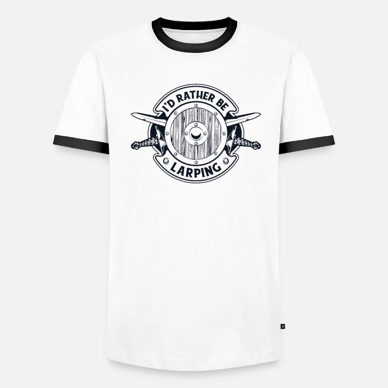 I'd Rather Be Larping LARPing Armor Weapons Men's Ringer Shirt