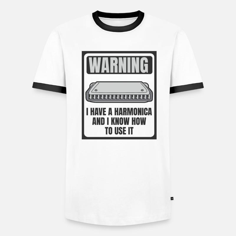 J’ai un harmonica et je sais chaud pour l’utiliser T-shirt contrasté Homme
