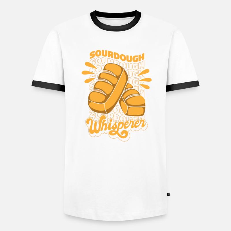Sourdough Whisperer Bread Dough Bread Maker Bread Men's Ringer Shirt