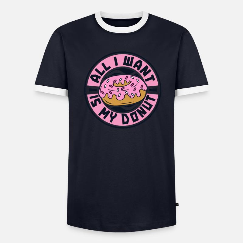 Tout ce que je veux, c’est ma machine à beignets glacés T-shirt contrasté Homme