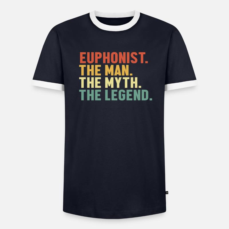 Euphonist Man Myth Legend Euphonist Euphoniumist Men's Ringer Shirt