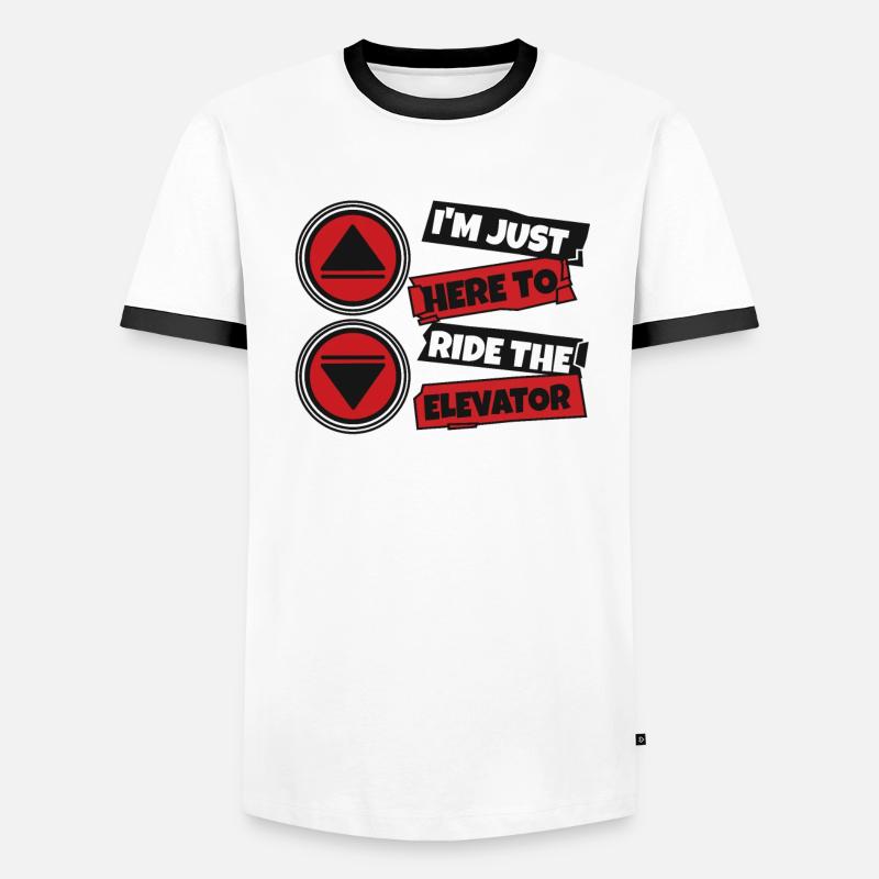Juste ici pour monter dans l’ascenseur Technicien T-shirt contrasté Homme