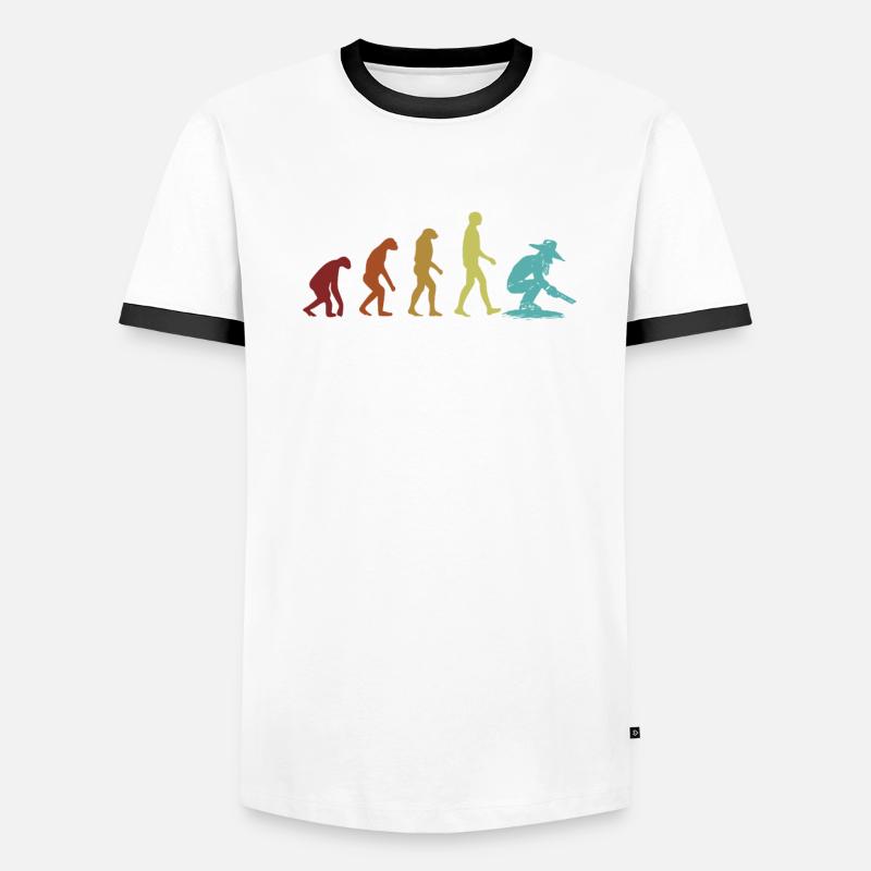 Orpaillage Evolution Prospection Mineur Or T-shirt contrasté Homme