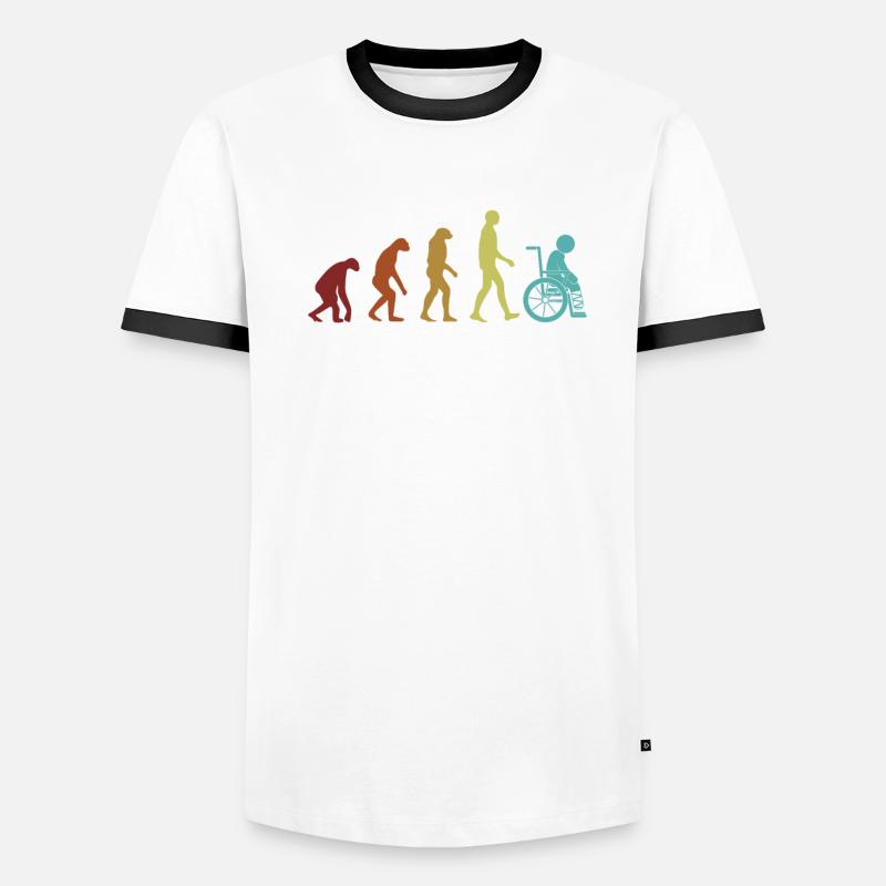 Evolution Doigt cassé Bras cassé Jambe Chirurgien T-shirt contrasté Homme