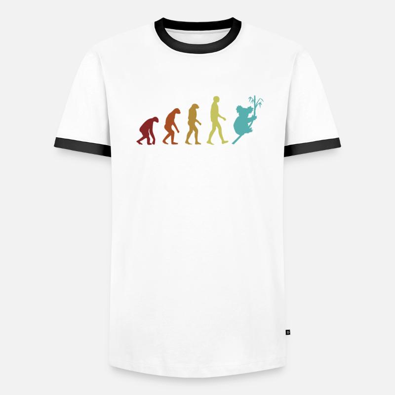 Koala Evolution Koalabear Eucalyptus Lover Koala T-shirt contrasté Homme