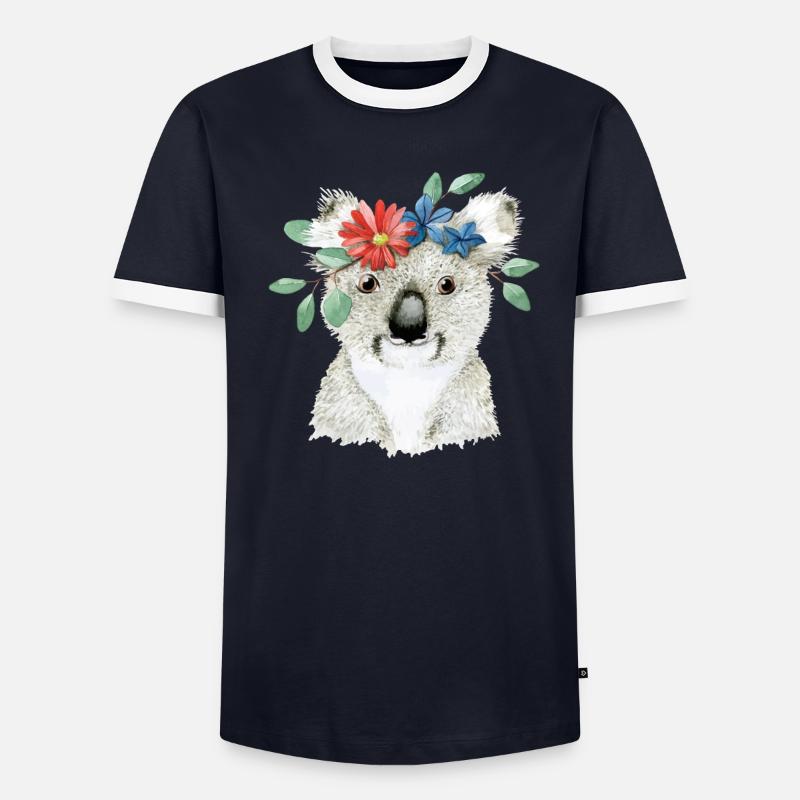 Koalabear Phascolarctos Cinereus Eucalyptus Lover Men's Ringer Shirt