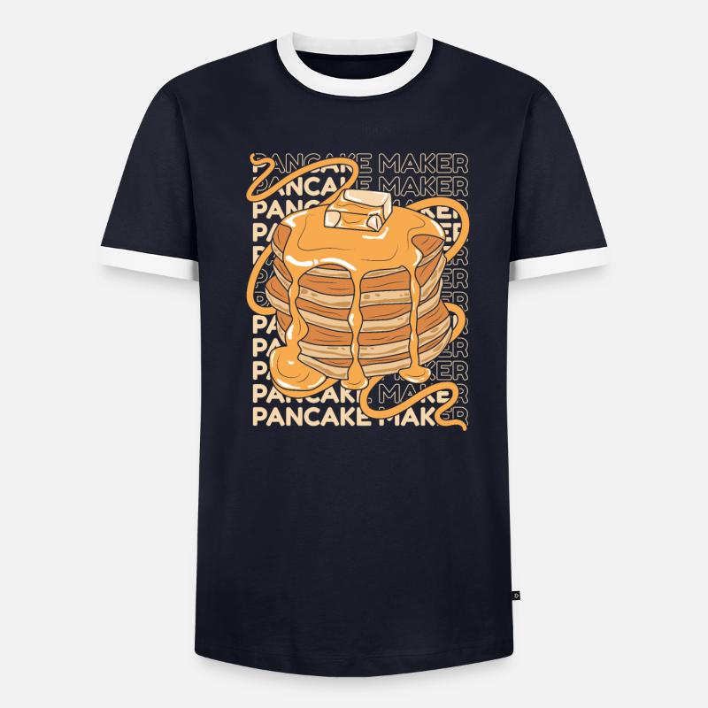 Pancake Maker Recipes Flapjack Griddlecake Men's Ringer Shirt