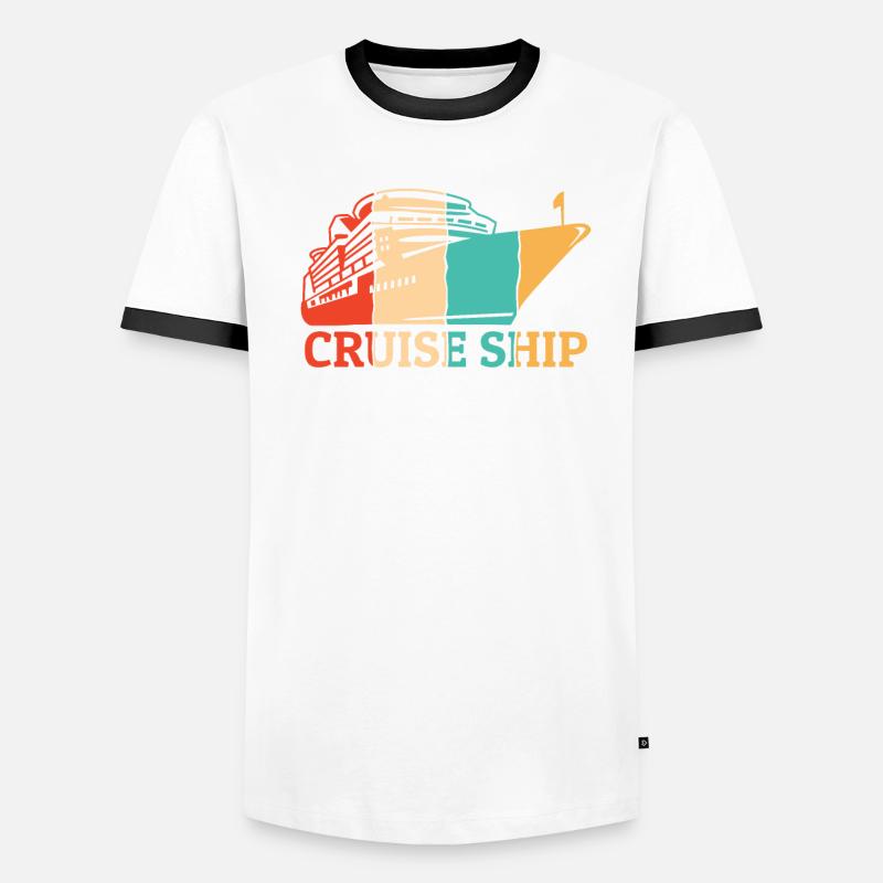 Bateau de croisière rétro Passager Passagers Passagers T-shirt contrasté Homme