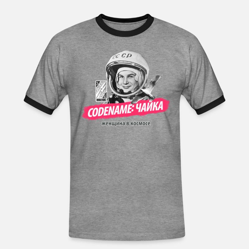 Codename: «Чайка» - Men's Ringer Shirt - heather grey/black
