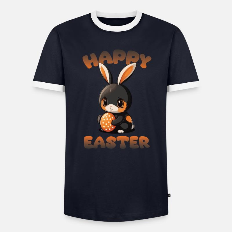 Joyeuses Pâques lapin de Pâques T-shirt contrasté Homme