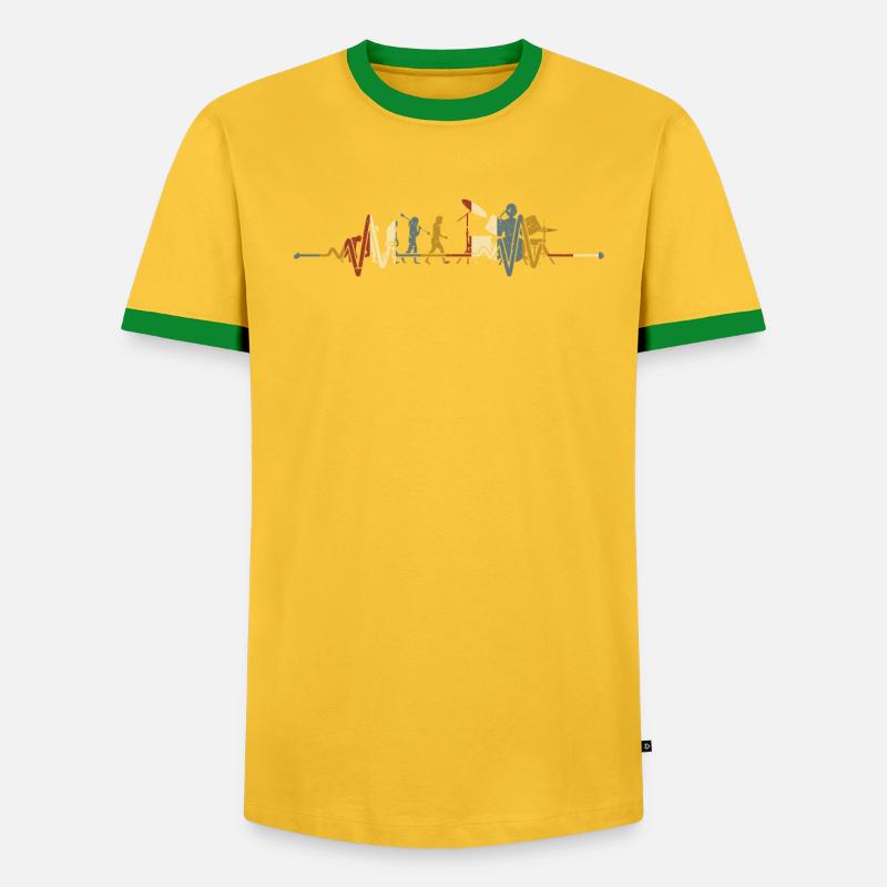Retro Schlagzeuger Evolution Drummer - Männer Kontrast-T-Shirt - undefined