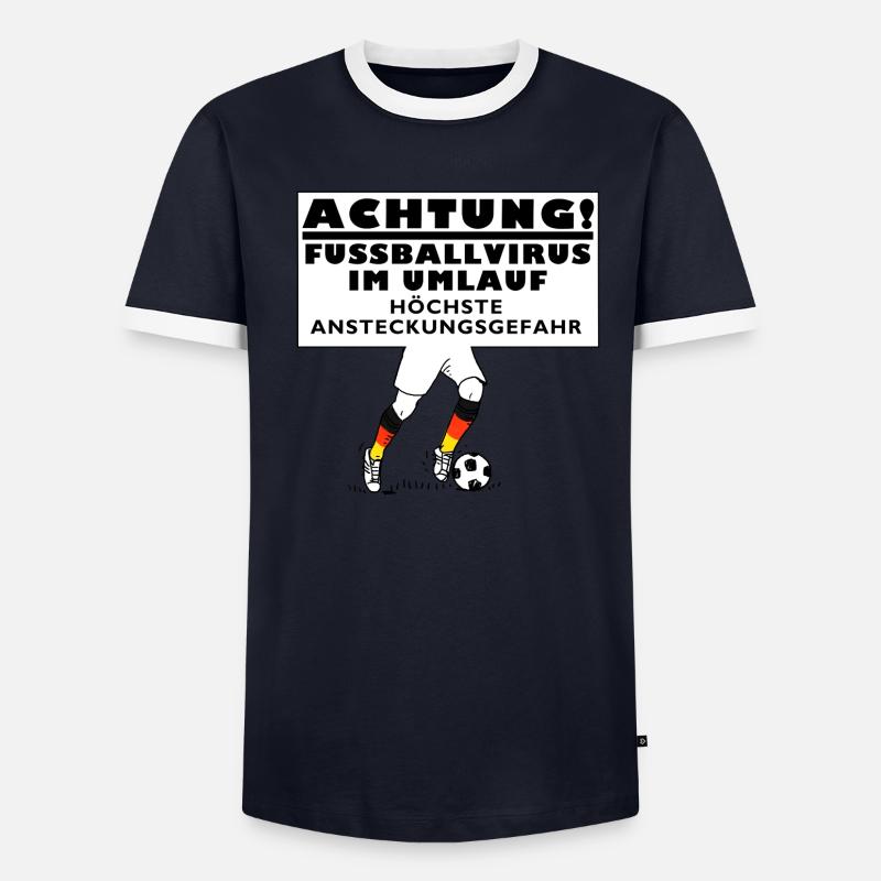 Fussball Virus Männer Kontrast-T-Shirt