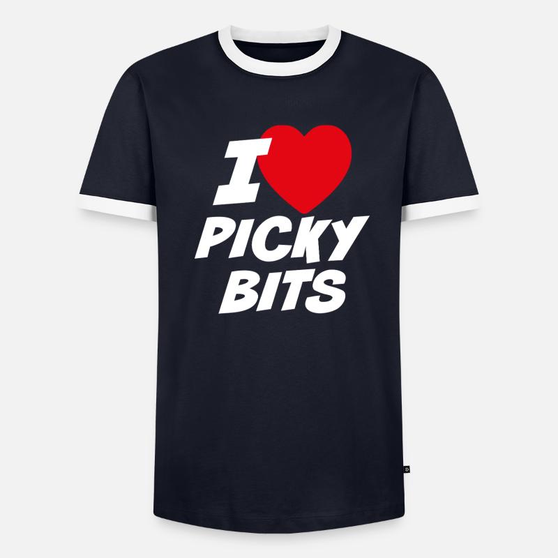Ich liebe wählerische Bits - Männer Kontrast-T-Shirt - undefined