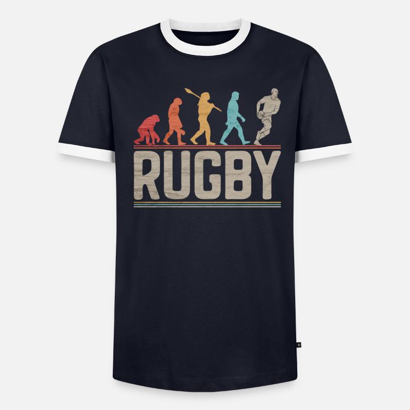 Evolution Man Rugby Fun pour les joueurs de rugby T-shirt contrasté Homme
