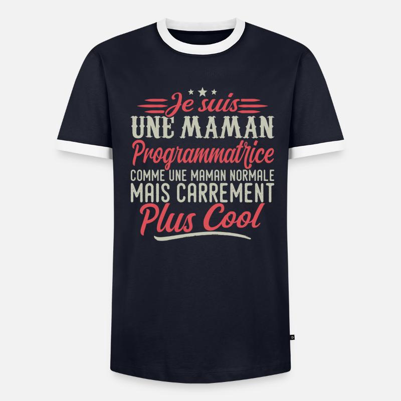 Ich bin Programmierer-Mama, ausgesprochen cool - Männer Kontrast-T-Shirt - undefined