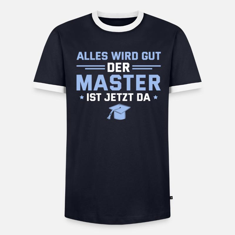 Master Studium Bestandene Masterprüfung - Männer Kontrast-T-Shirt - undefined